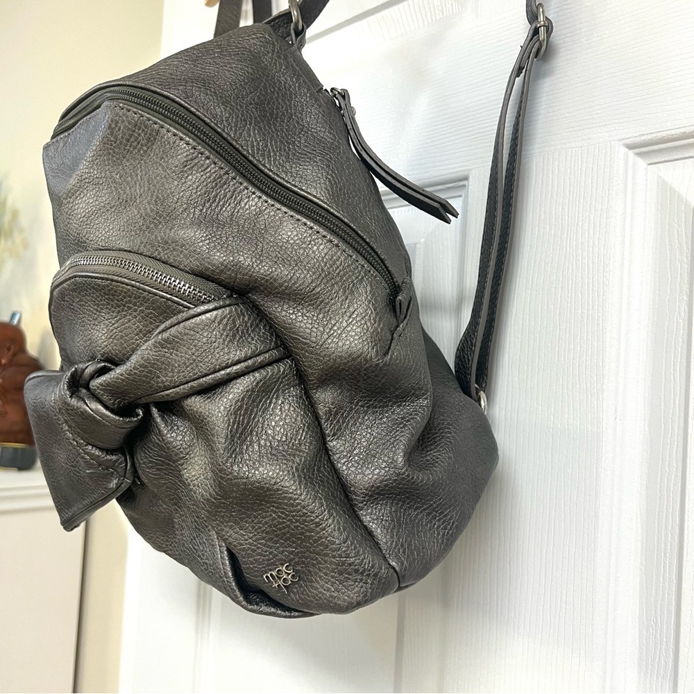 MAC+JAC Silver bowl Medium Backpack preppy academic - Picture 3 of 11